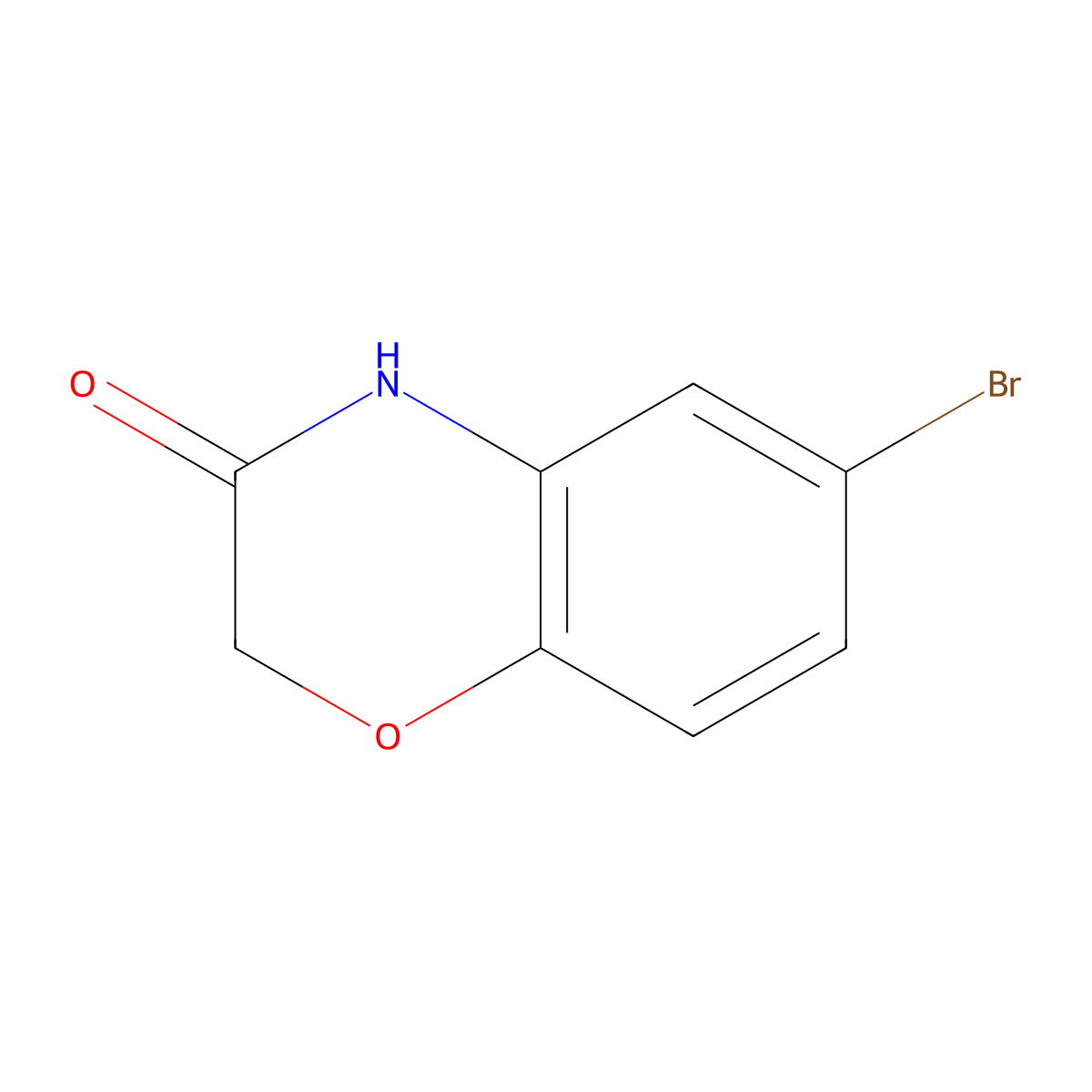 6-Bromo-2H-1,4-benzoxazin-3(4H)-one molecular structure, CAS 24036-52-0