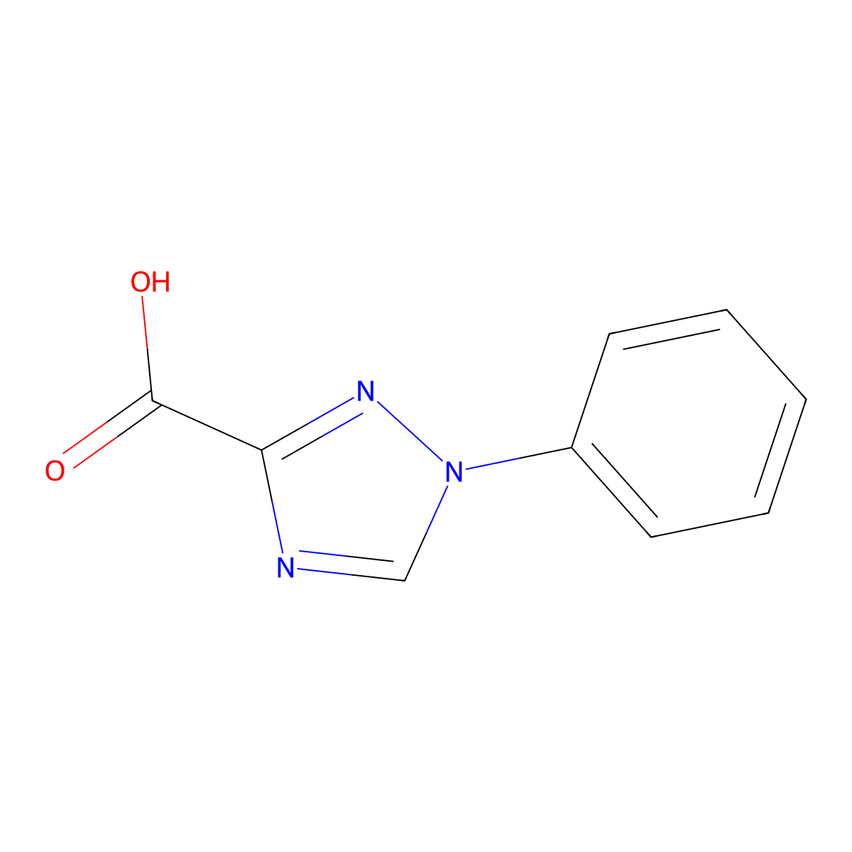 1-Phenyl-1H-1,2,4-triazole-3-carboxylic acid molecular structure, CAS 24036-63-3