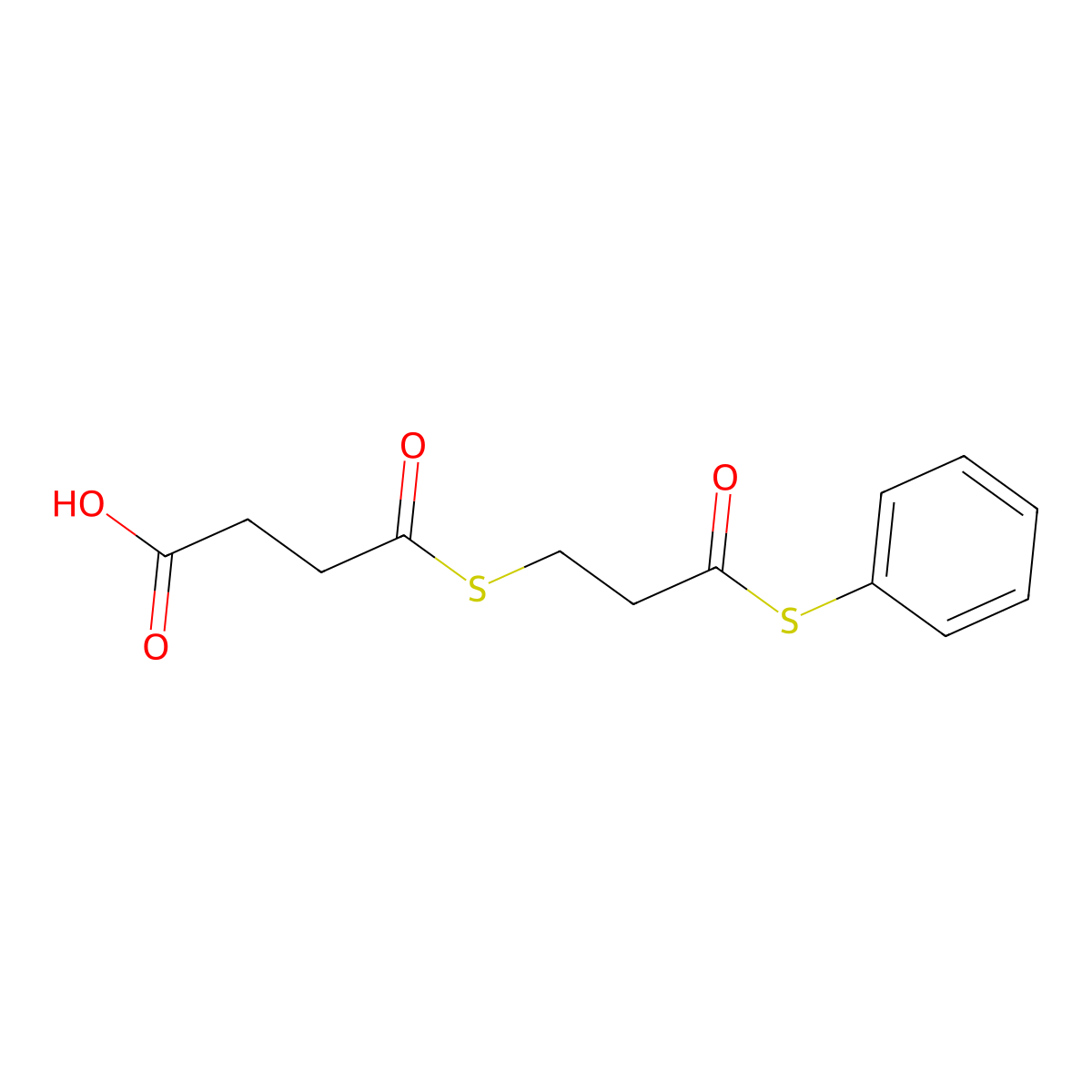 4-Oxo-4-((3-oxo-3-(phenylthio)propyl)thio)butanoic acid molecular structure, CAS 2403604-67-9