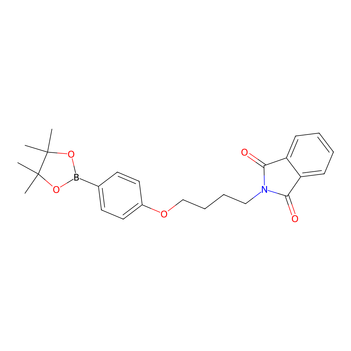 2-(4-(4-(4,4,5,5-Tetramethyl-1,3,2-dioxaborolan-2-yl)phenoxy)butyl)isoindoline-1,3-dione molecular structure, CAS 2403611-28-7