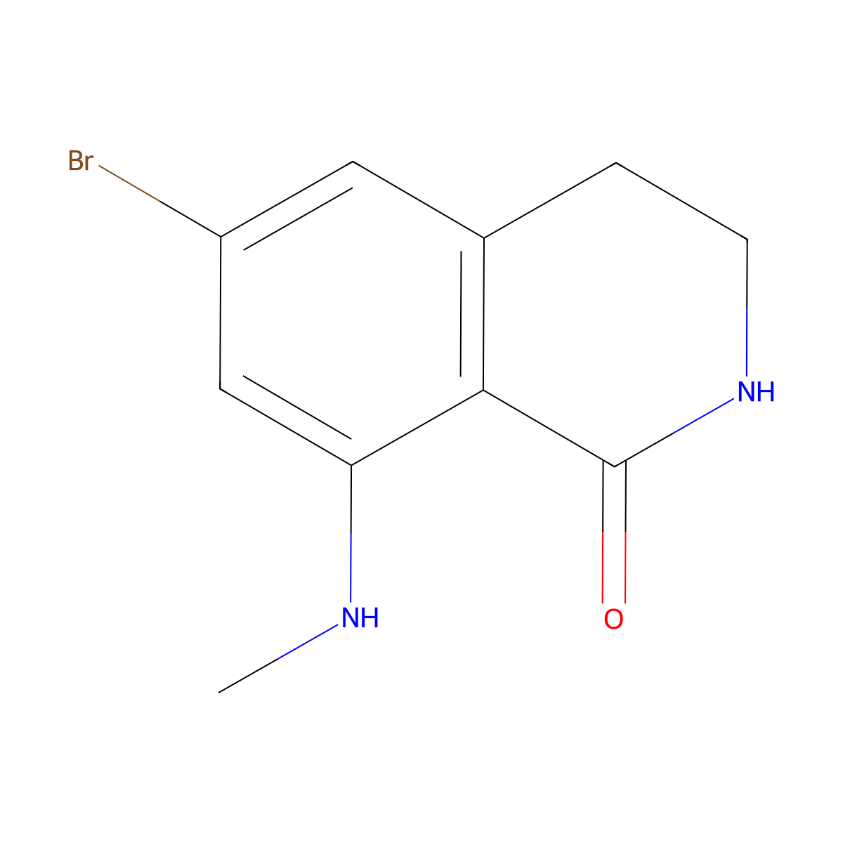 6-Bromo-8-(methylamino)-3,4-dihydroisoquinolin-1(2H)-one molecular structure, CAS 2403739-09-1