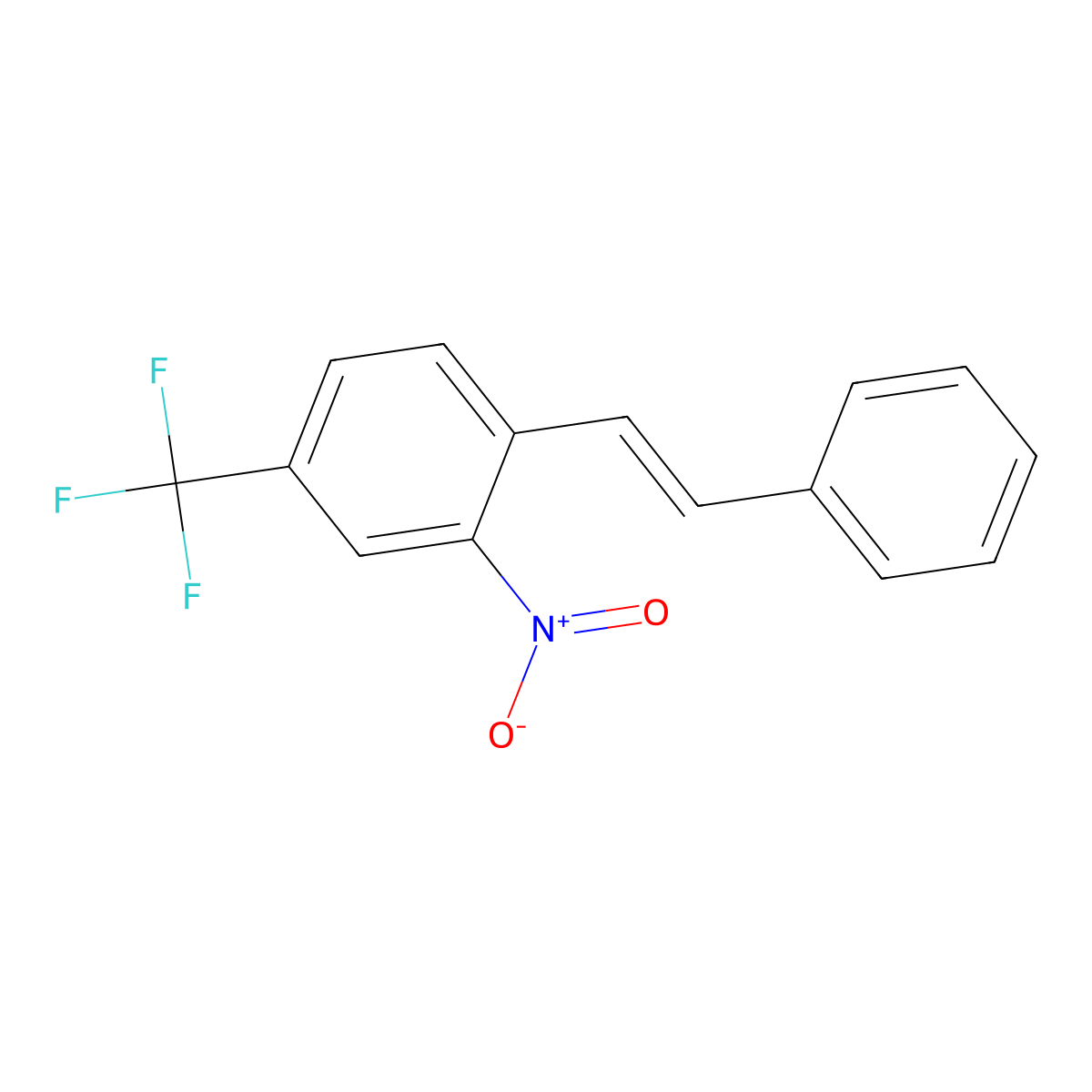2-Nitro-4-trifluoromethylstilbene molecular structure, CAS 2403789-82-0