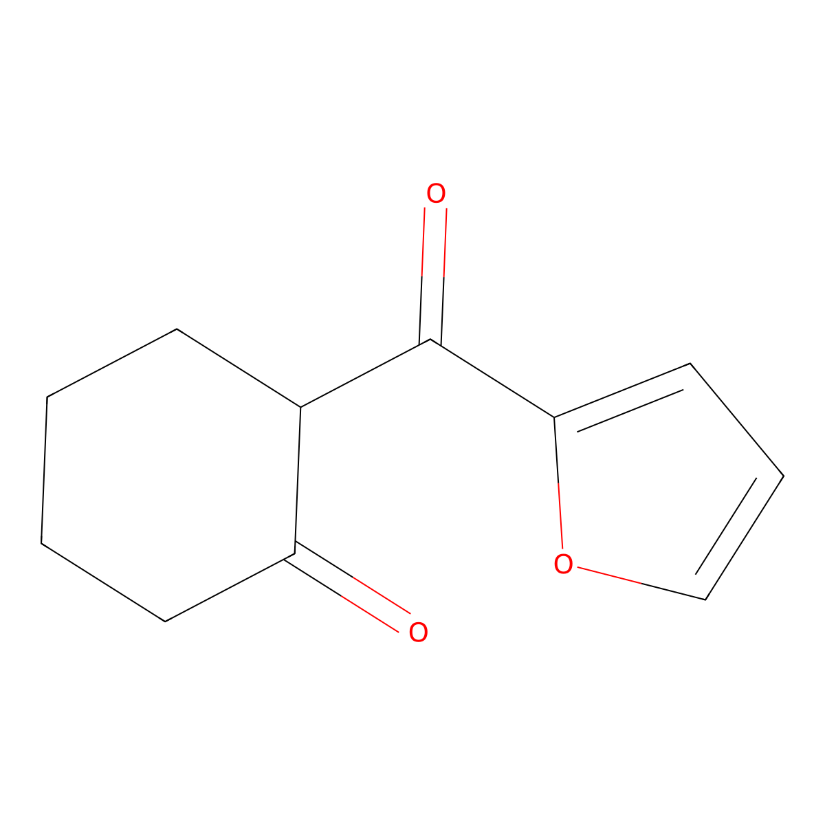 2-(Furan-2-carbonyl)cyclohexan-1-one molecular structure, CAS 24038-54-8
