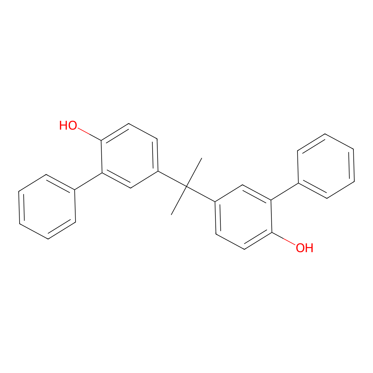 2,2-Bis(2-hydroxy-5-biphenylyl)propane molecular structure, CAS 24038-68-4