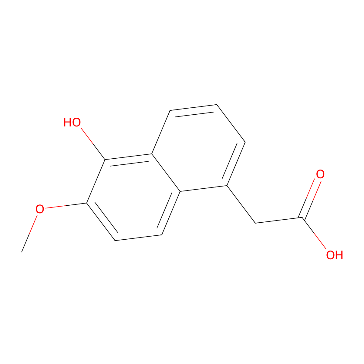 2-(5-Hydroxy-6-methoxynaphthalen-1-yl)acetic acid molecular structure, CAS 24039-88-1