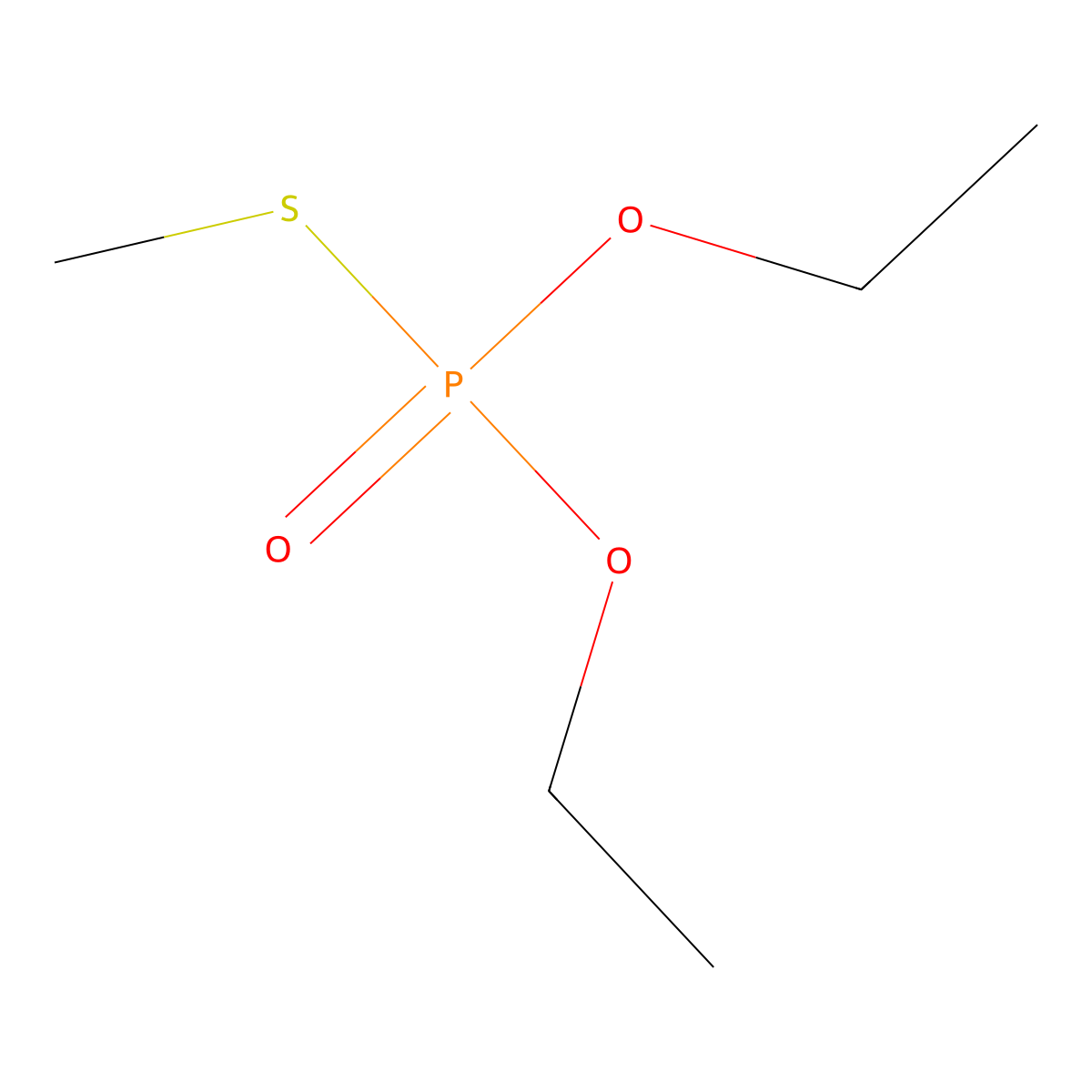 O,O-Diethyl S-methyl phosphorothioate molecular structure, CAS 2404-05-9