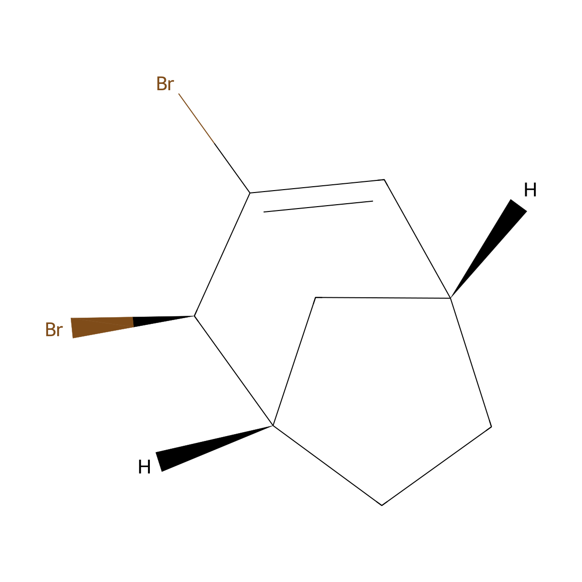 rac-(1R,4R,5S)-3,4-dibromobicyclo[3.2.1]oct-2-ene molecular structure, CAS 2404-39-9
