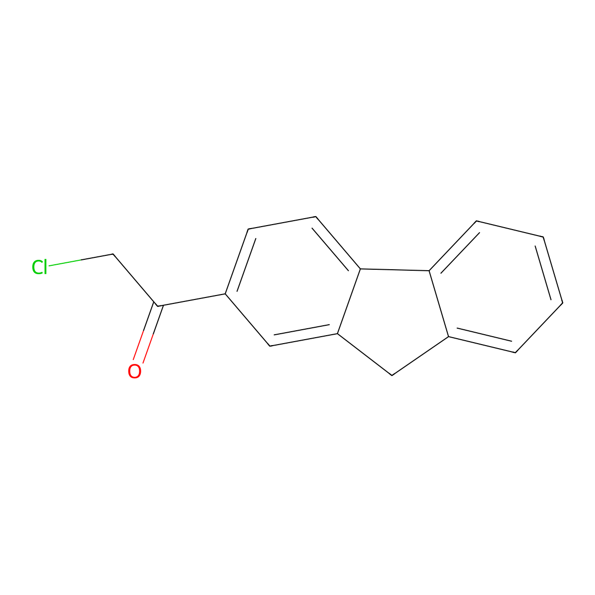 Ketone, chloromethyl 2-fluorenyl molecular structure, CAS 24040-34-4