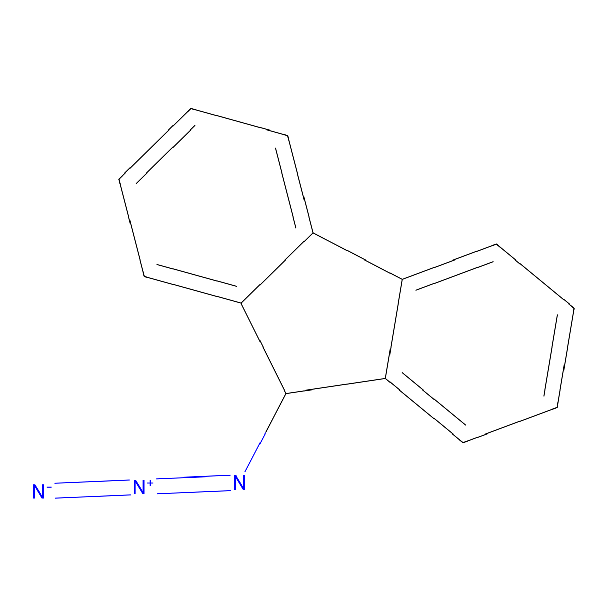 9-azido-9H-fluorene molecular structure, CAS 24040-37-7