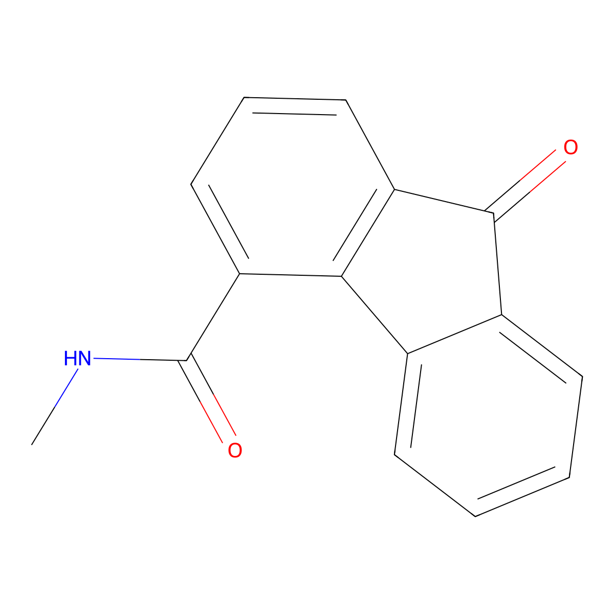 N-methyl(9-oxofluoren-4-yl)carboxamide molecular structure, CAS 24040-51-5