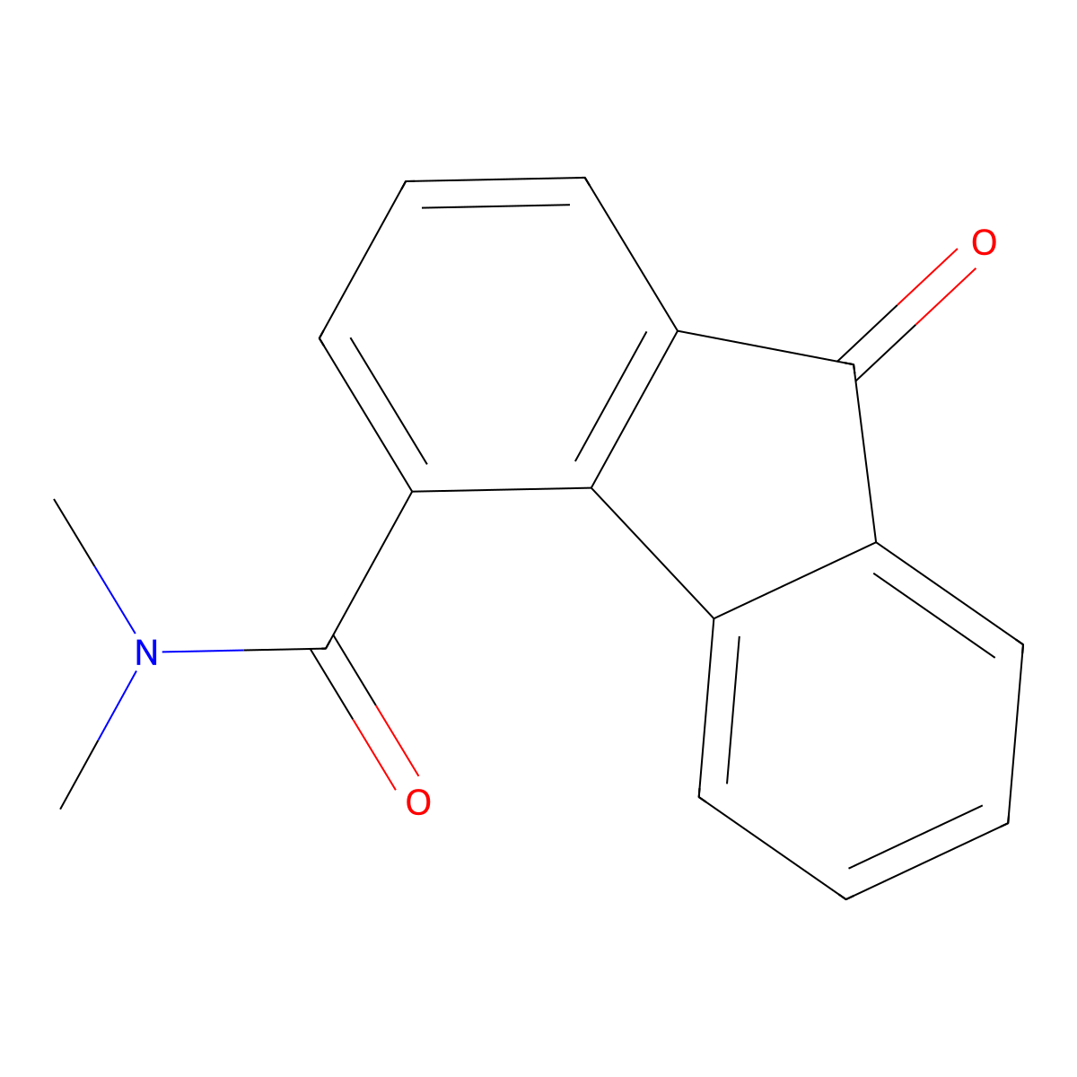 N,N-dimethyl-9-oxofluorene-4-carboxamide molecular structure, CAS 24040-52-6