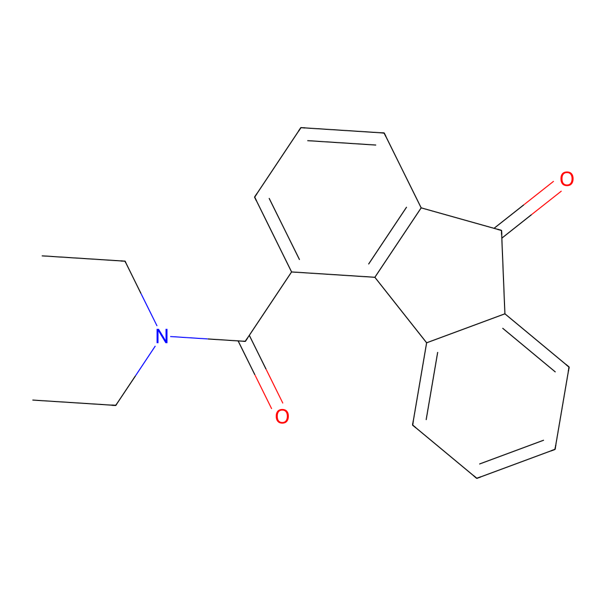 N4,N4-diethyl-9-oxo-9H-fluorene-4-carboxamide molecular structure, CAS 24040-54-8