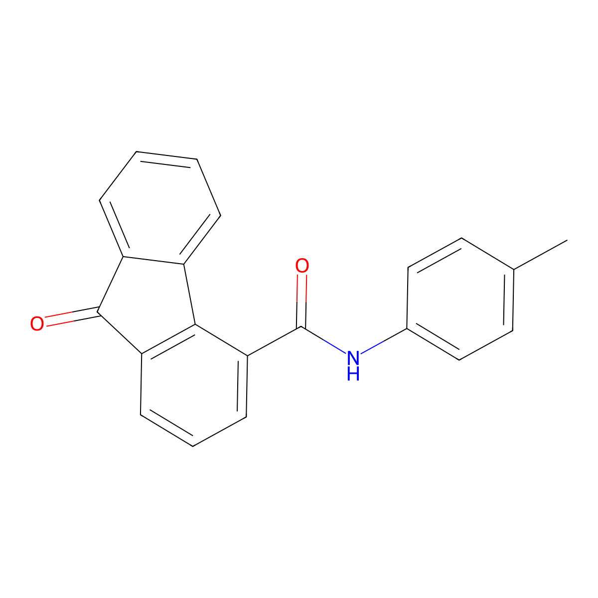 N-(4-methylphenyl)-9-oxofluorene-4-carboxamide molecular structure, CAS 24040-61-7