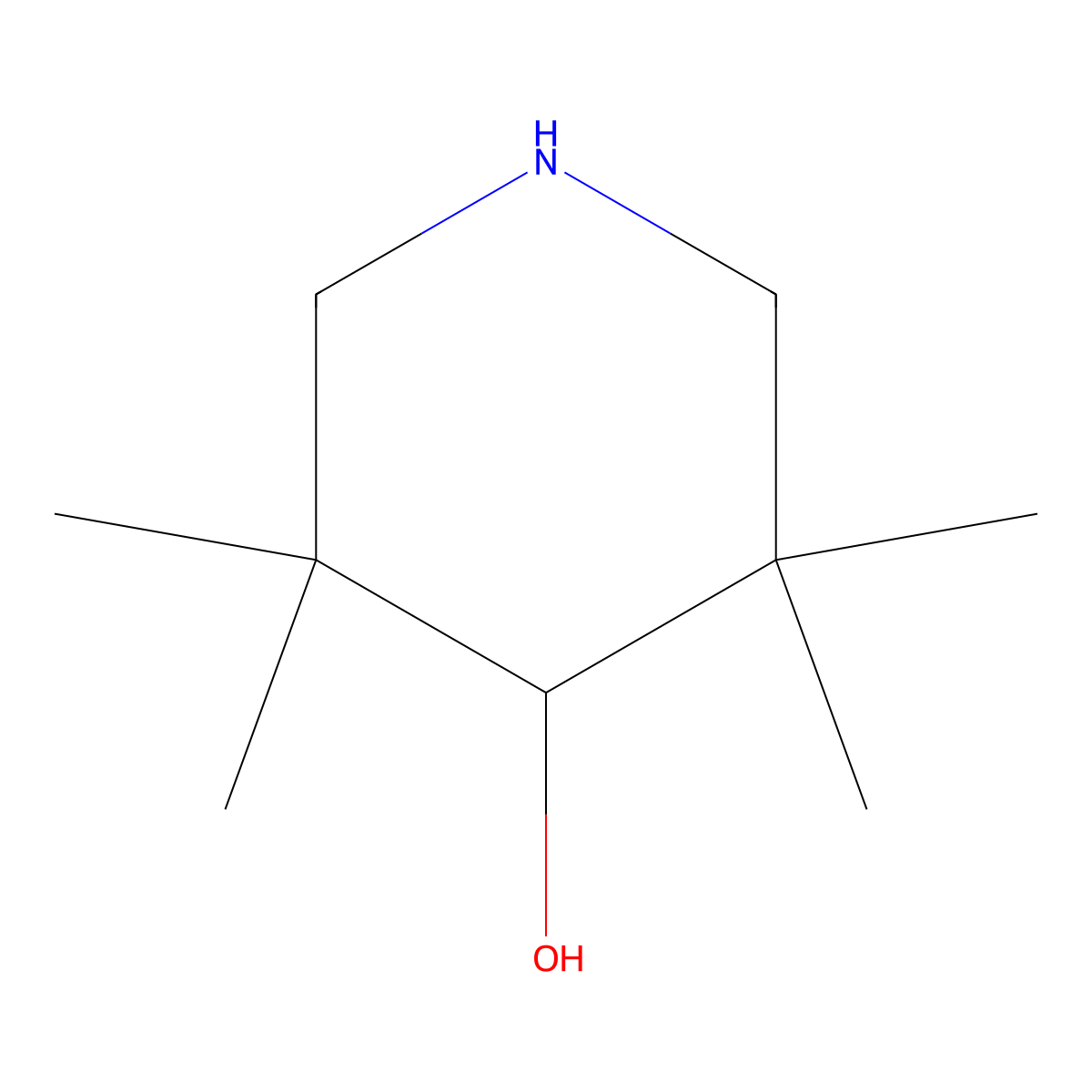 3,3,5,5-Tetramethylpiperidin-4-ol molecular structure, CAS 240401-34-7