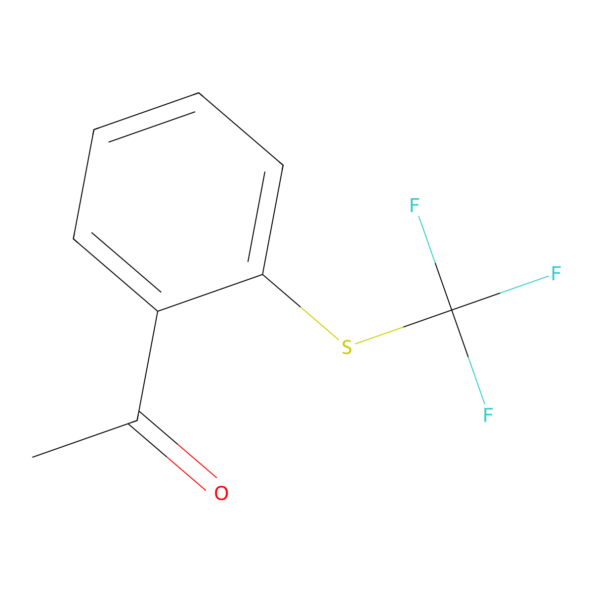 2'-(Trifluoromethylthio)acetophenone molecular structure, CAS 240408-91-7