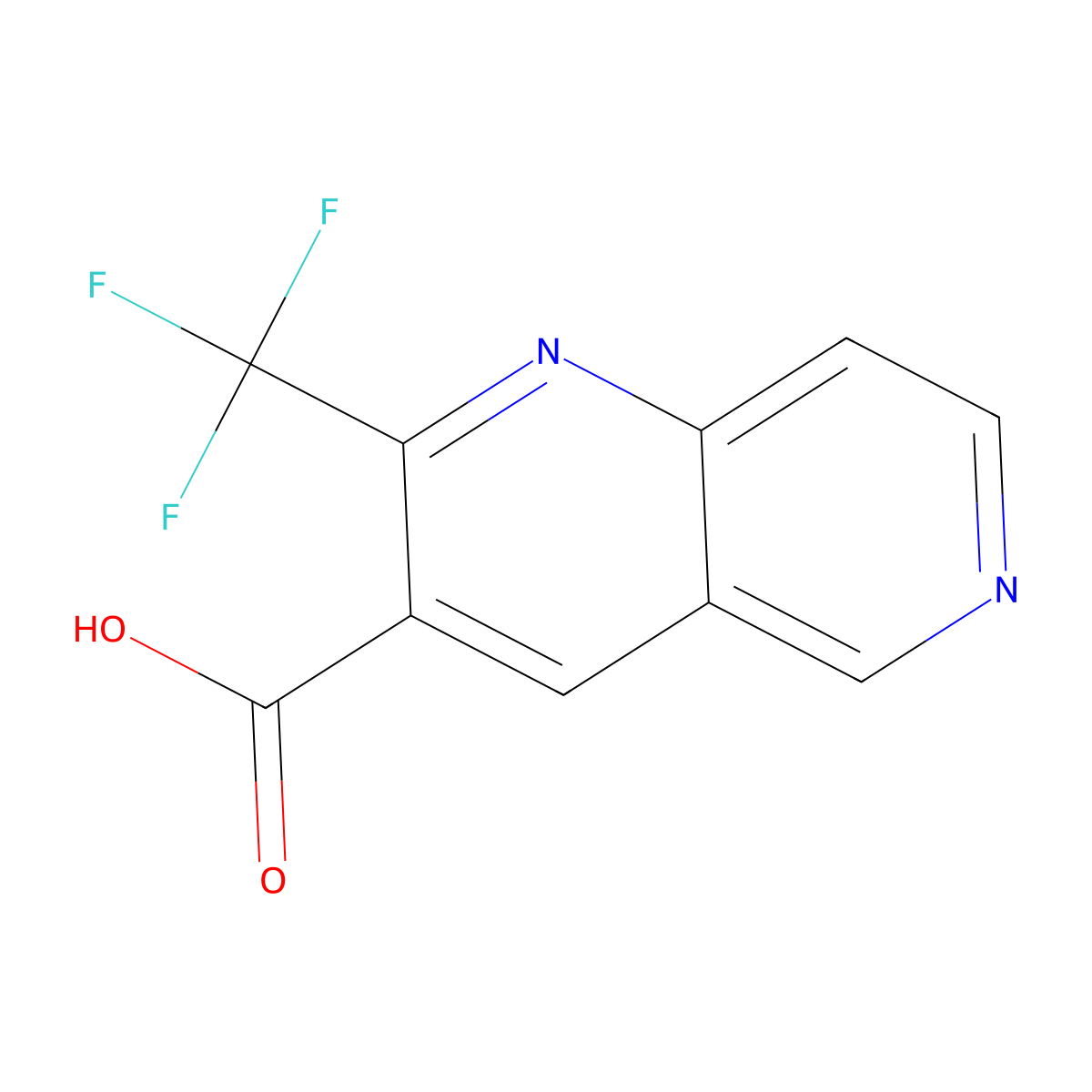 2-(Trifluoromethyl)-1,6-naphthyridine-3-carboxylic acid molecular structure, CAS 240408-97-3
