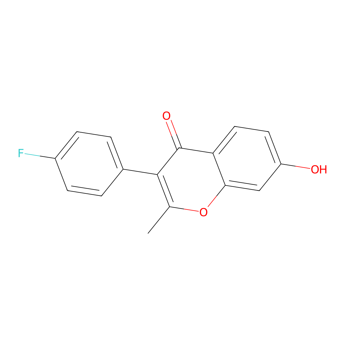 3-(4-fluorophenyl)-7-hydroxy-2-methyl-4H-chromen-4-one molecular structure, CAS 240410-83-7