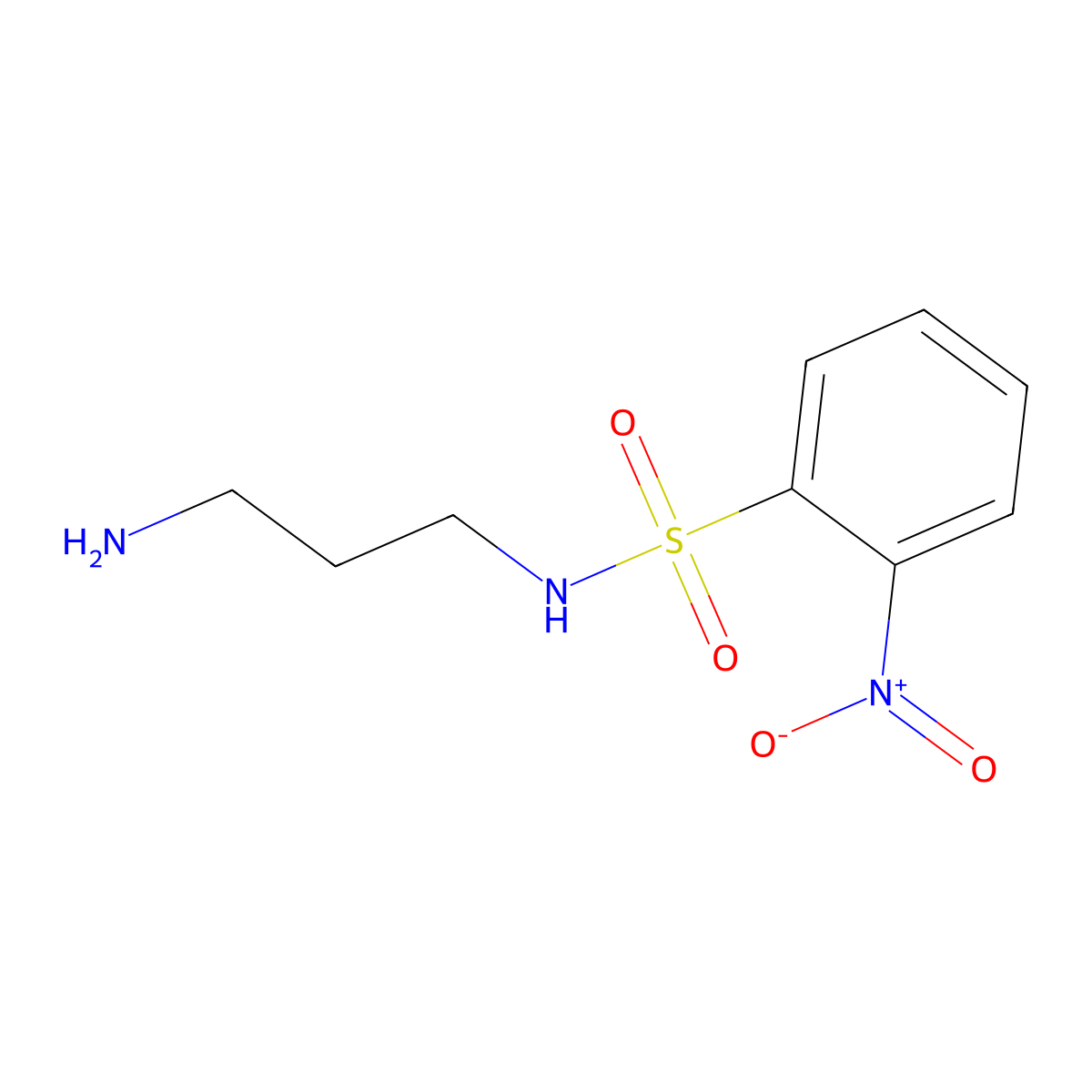 N-(3-Aminopropyl)-2-nitrobenzenesulfonamide molecular structure, CAS 240423-09-0