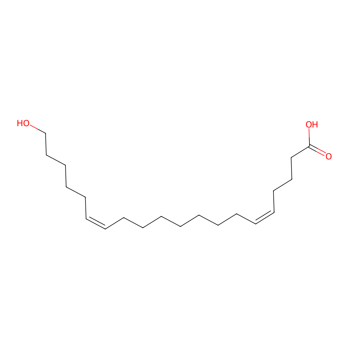 (5Z,14Z)-20-hydroxyicosa-5,14-dienoic Acid molecular structure, CAS 240427-86-5