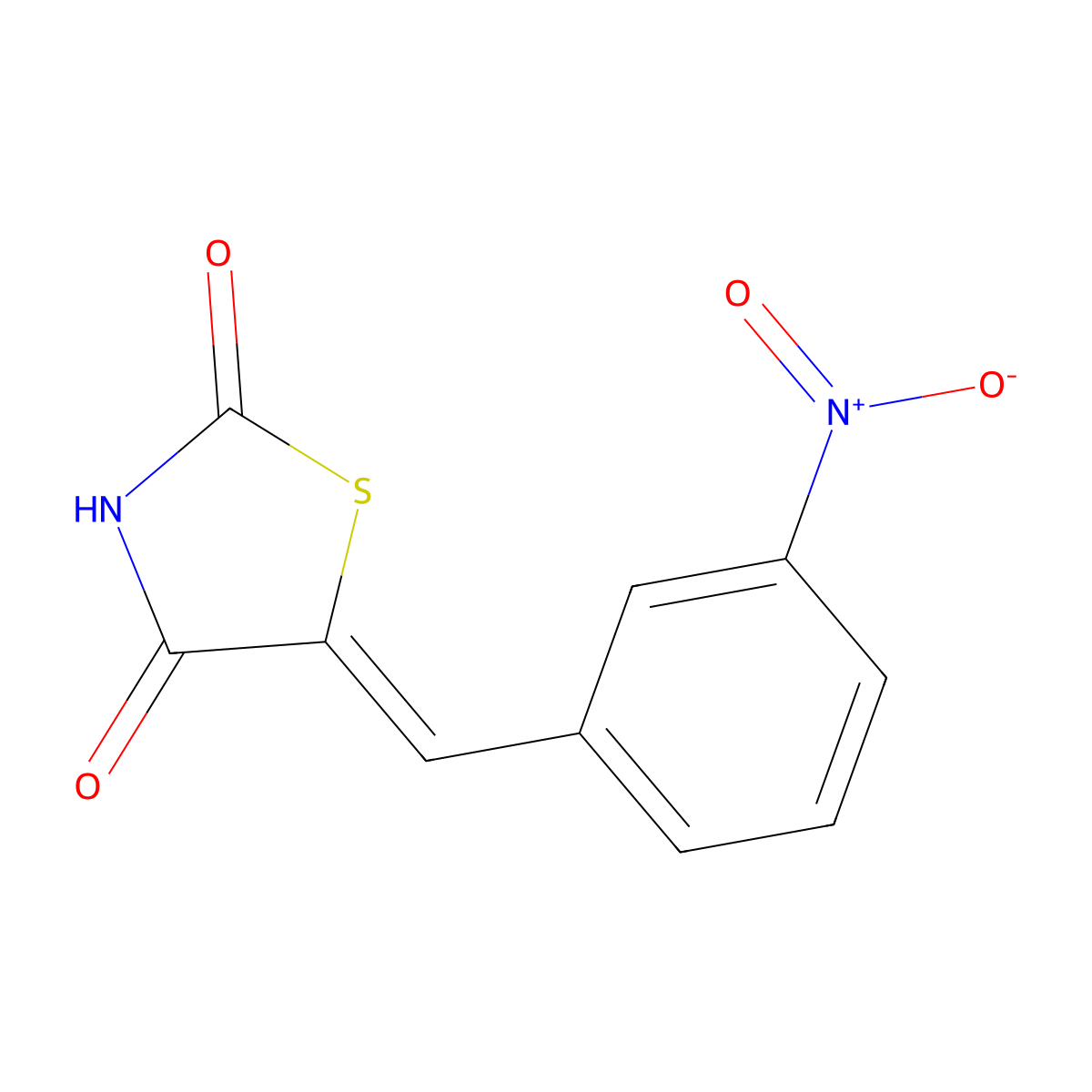 5-[(3-Nitrophenyl)methylidene]-1,3-thiazolidine-2,4-dione molecular structure, CAS 24044-52-8