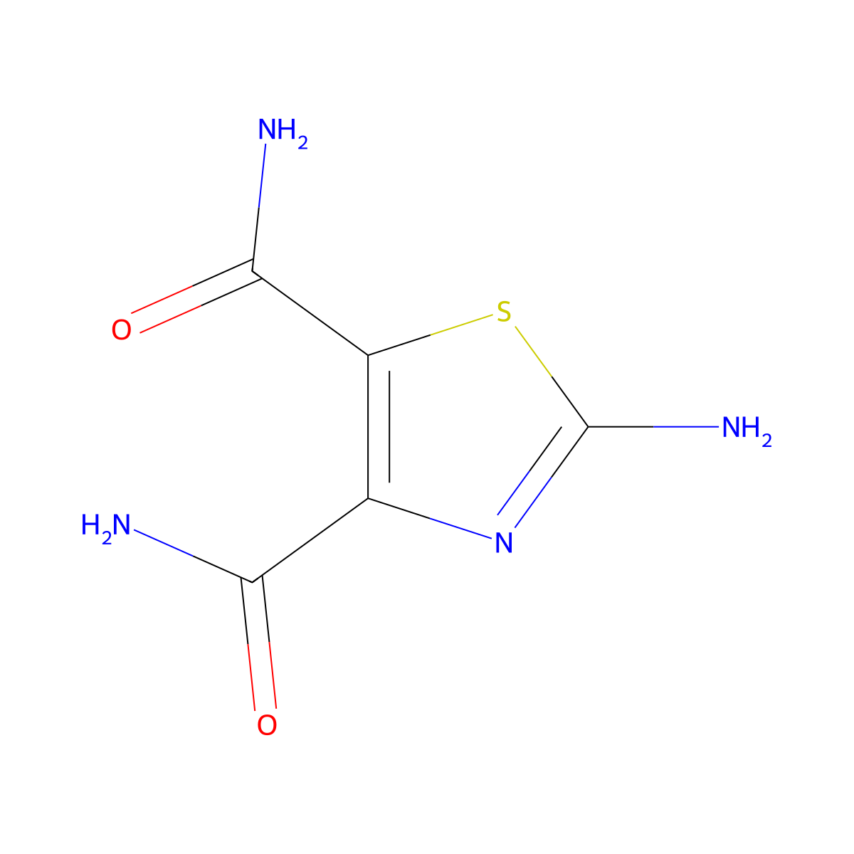 2-Amino-1,3-thiazole-4,5-dicarboxamide molecular structure, CAS 24044-57-3
