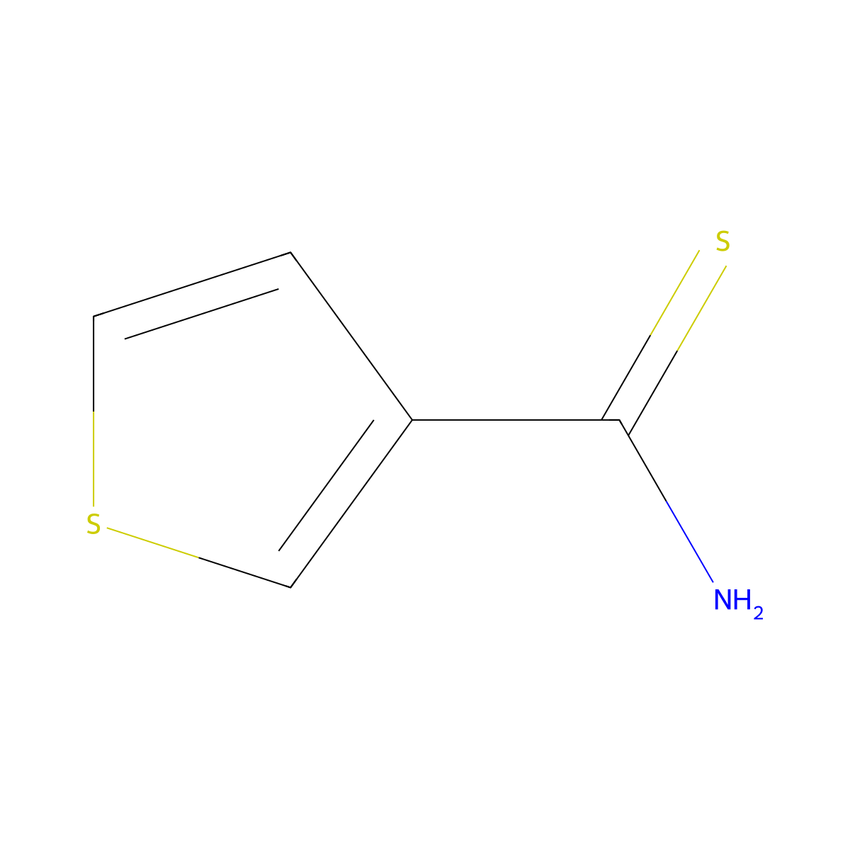 Thiophene-3-carbothioamide molecular structure, CAS 24044-76-6