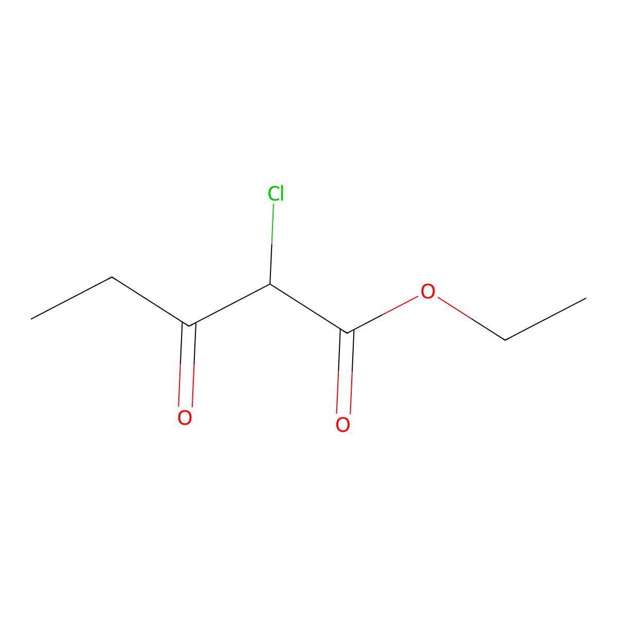 Ethyl 2-chloro-3-oxopentanoate molecular structure, CAS 24045-73-6