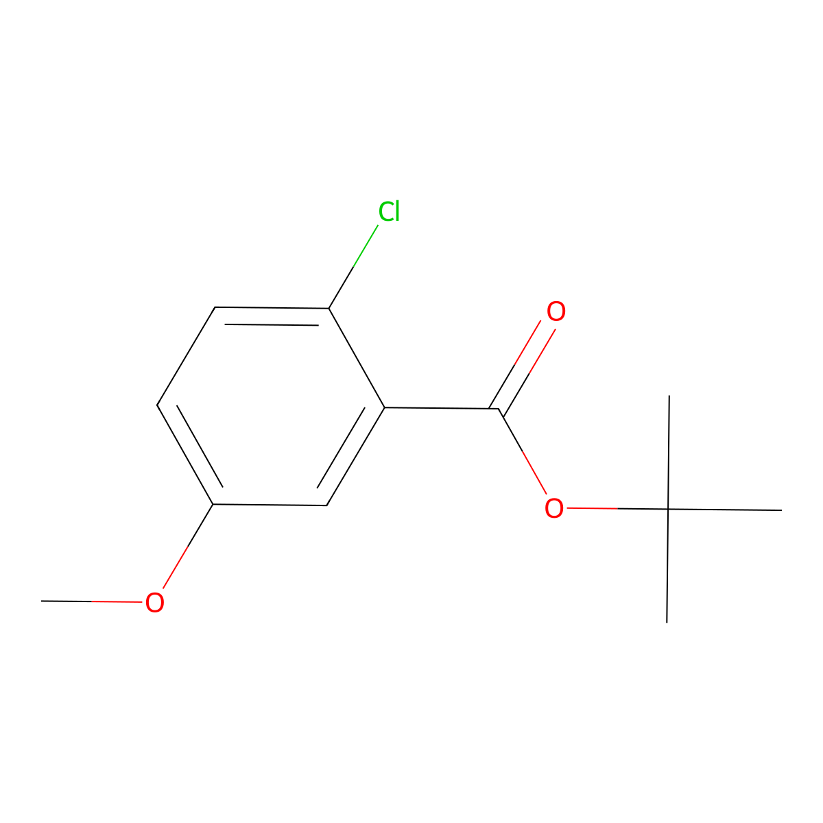Tert-butyl 2-chloro-5-methoxybenzoate molecular structure, CAS 2404733-60-2