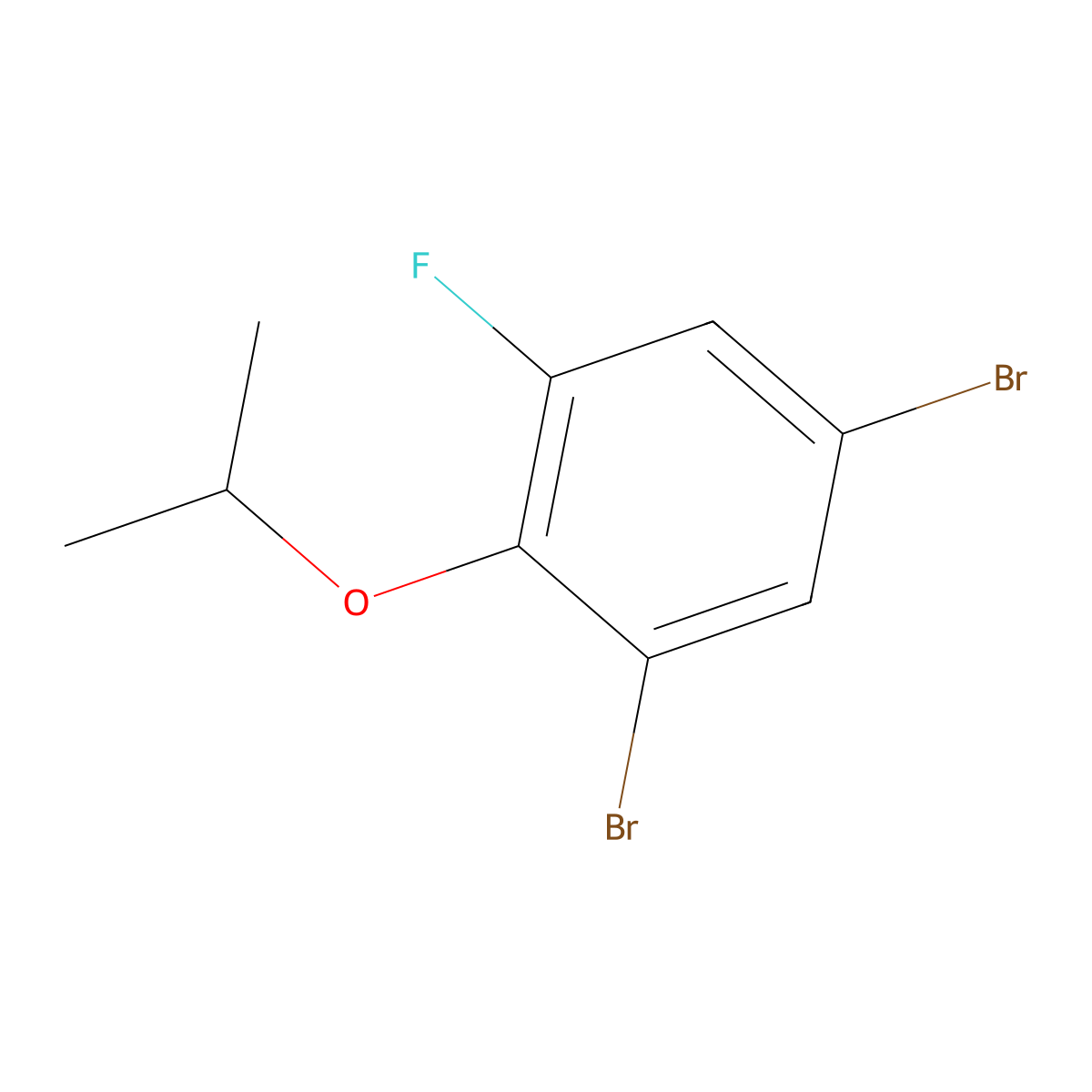 1,5-Dibromo-3-fluoro-2-isopropoxybenzene molecular structure, CAS 2404733-61-3
