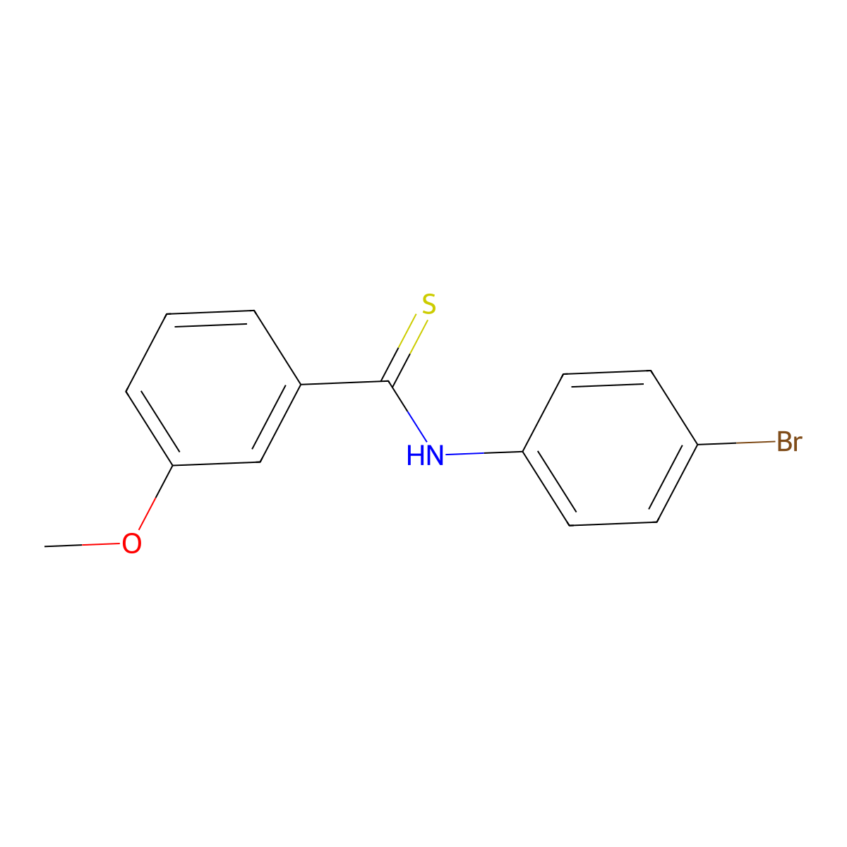 N-(4-bromophenyl)-3-methoxybenzothioamide molecular structure, CAS 2404733-83-9