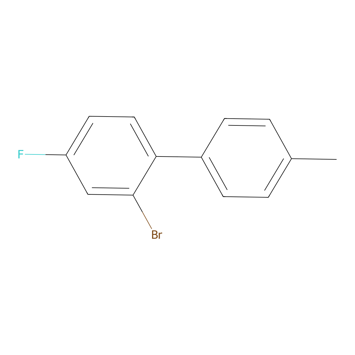 2-Bromo-4-fluoro-4'-methyl-1,1'-biphenyl molecular structure, CAS 2404733-84-0