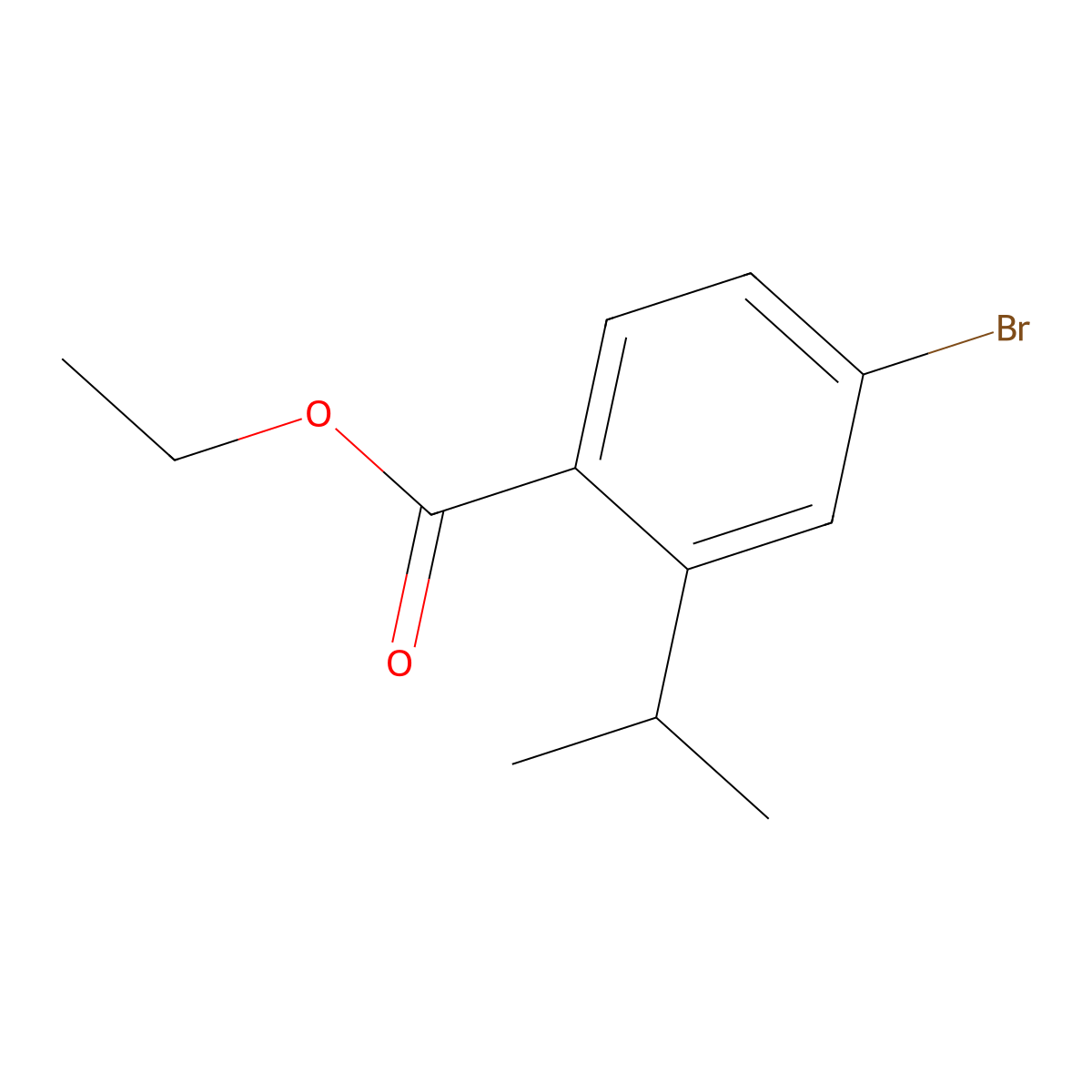 Ethyl 4-bromo-2-isopropylbenzoate molecular structure, CAS 2404733-86-2