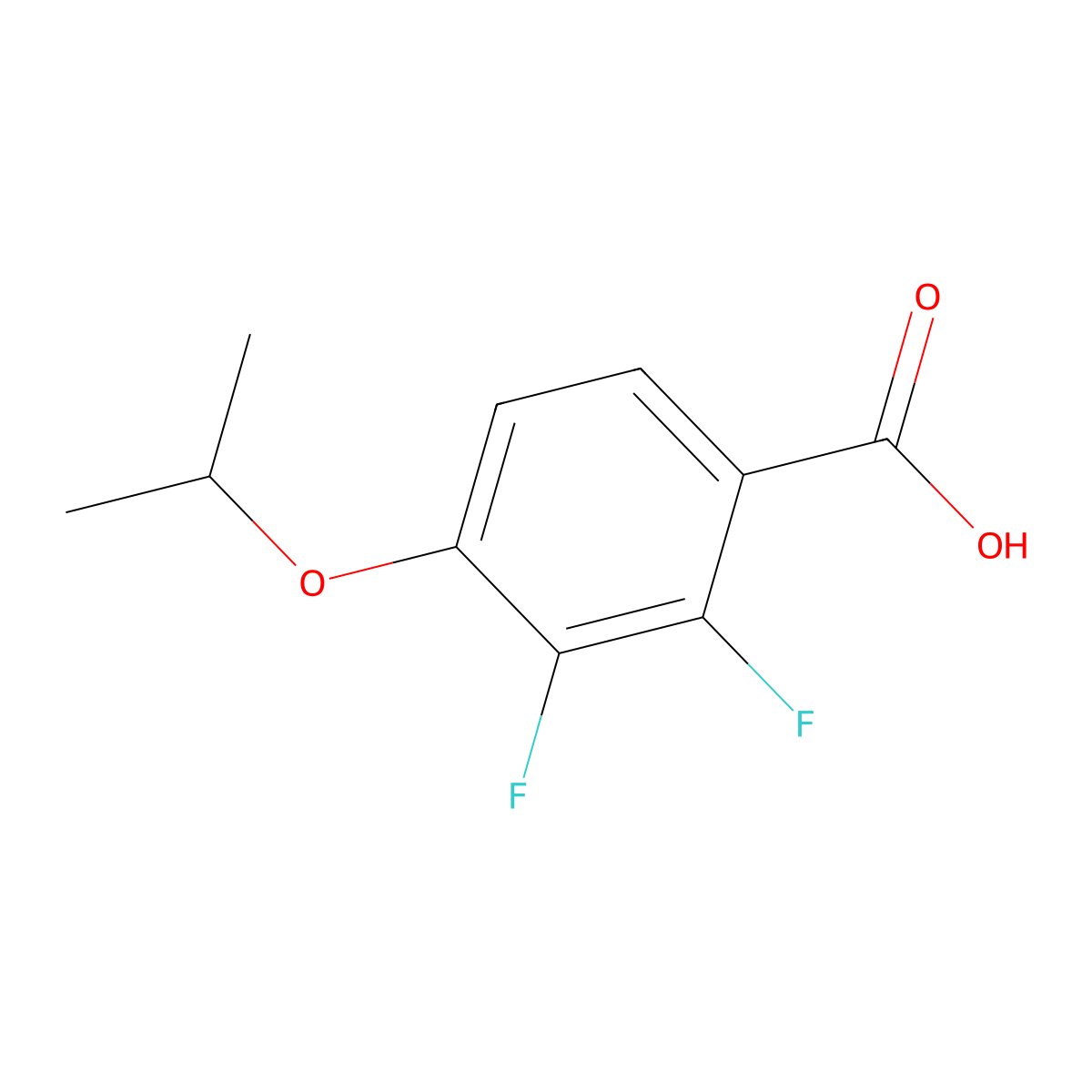2,3-Difluoro-4-isopropoxybenzoic acid molecular structure, CAS 2404733-87-3