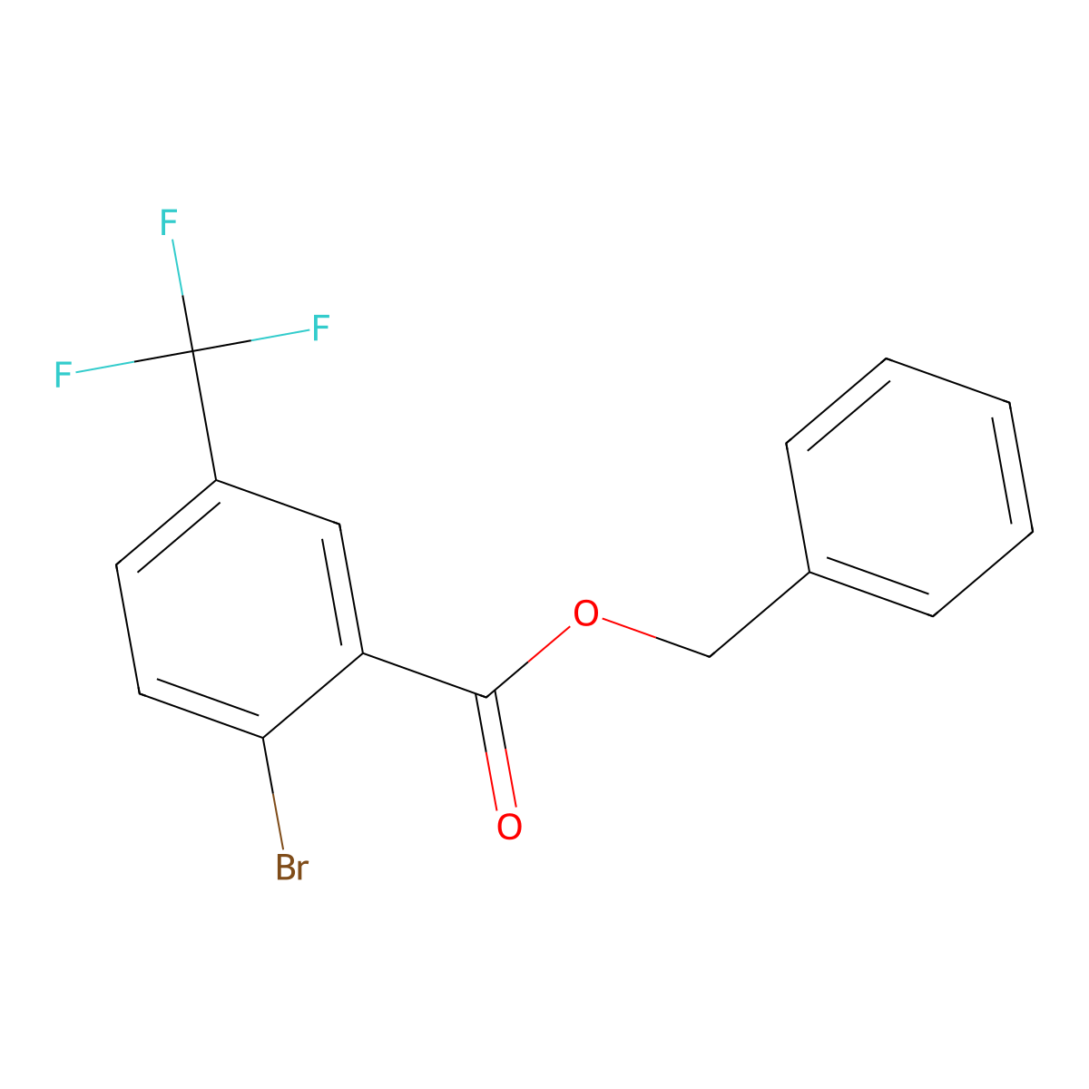 Benzyl 2-bromo-5-(trifluoromethyl)benzoate molecular structure, CAS 2404733-93-1