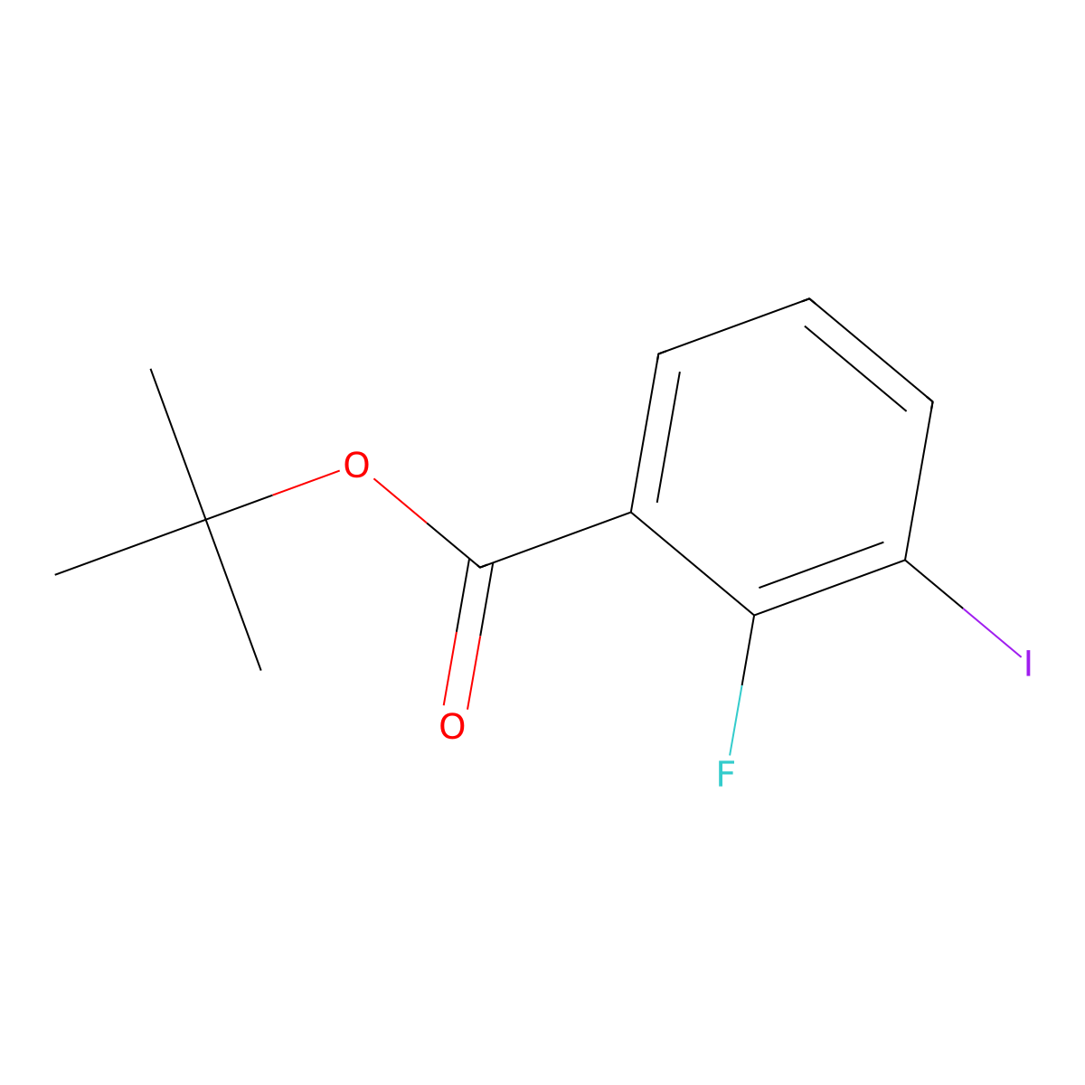 tert-Butyl 2-fluoro-3-iodobenzoate molecular structure, CAS 2404733-97-5