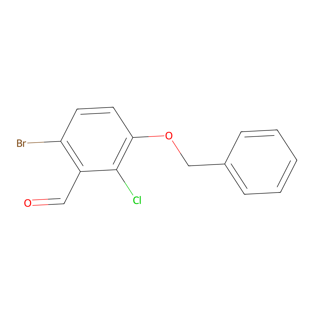 3-(Benzyloxy)-6-bromo-2-chlorobenzaldehyde molecular structure, CAS 2404734-00-3