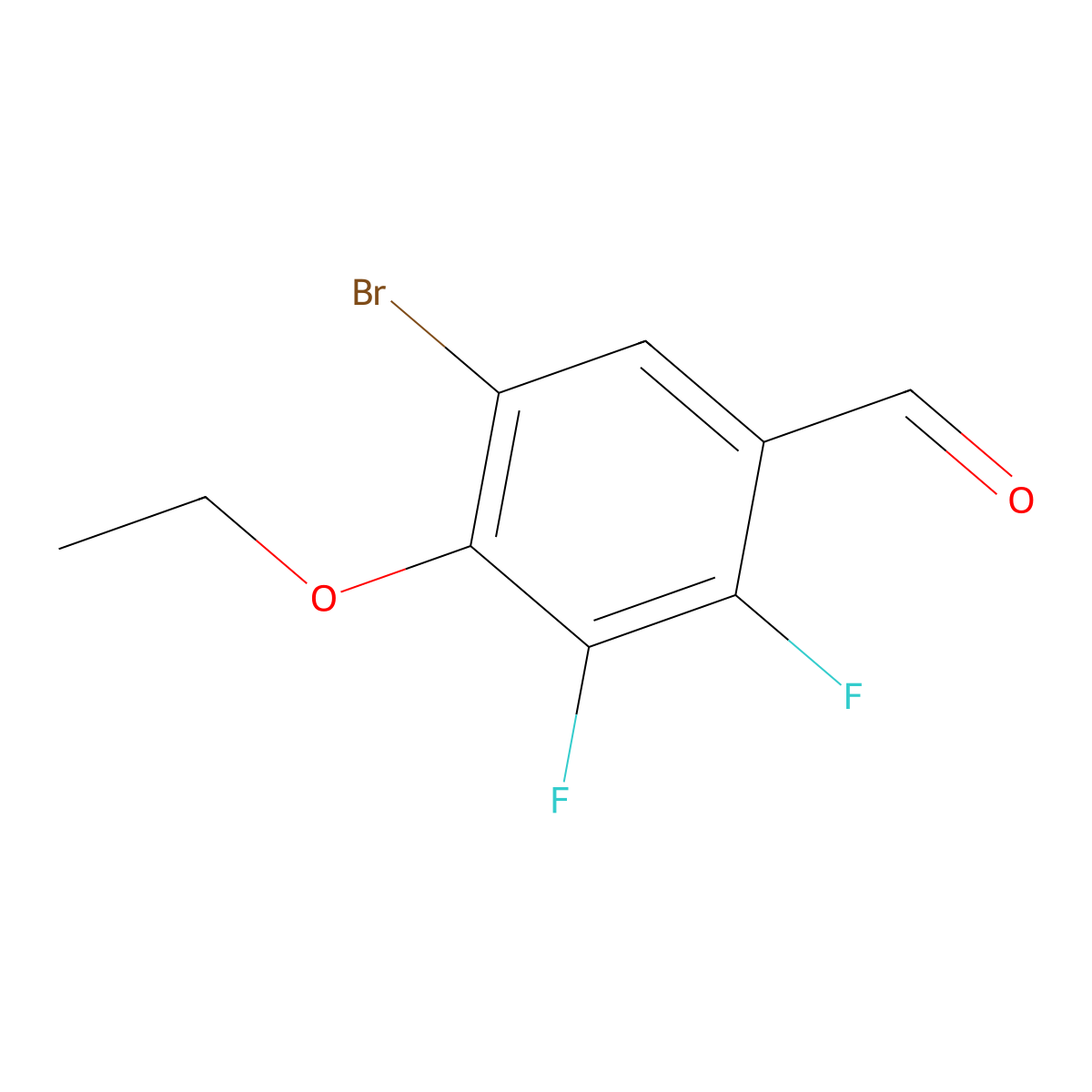 5-Bromo-4-ethoxy-2,3-difluorobenzaldehyde molecular structure, CAS 2404734-01-4