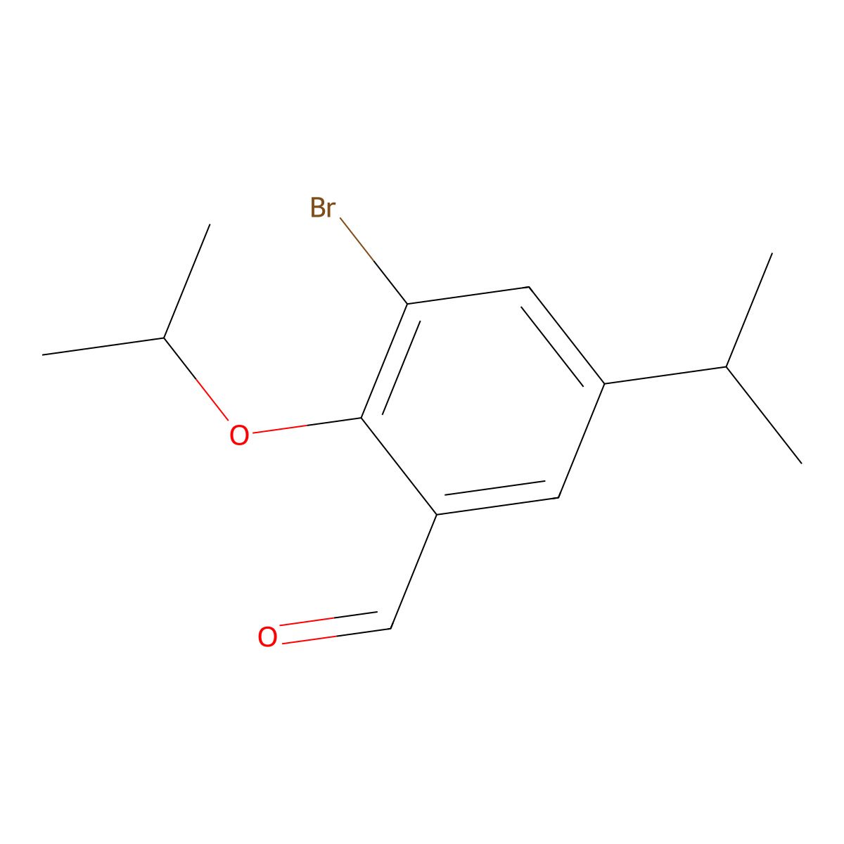 3-Bromo-2-isopropoxy-5-isopropylbenzaldehyde molecular structure, CAS 2404734-04-7