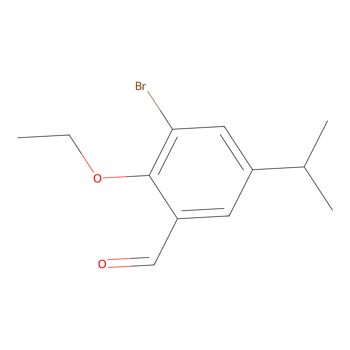 3-Bromo-2-ethoxy-5-isopropylbenzaldehyde molecular structure, CAS 2404734-08-1