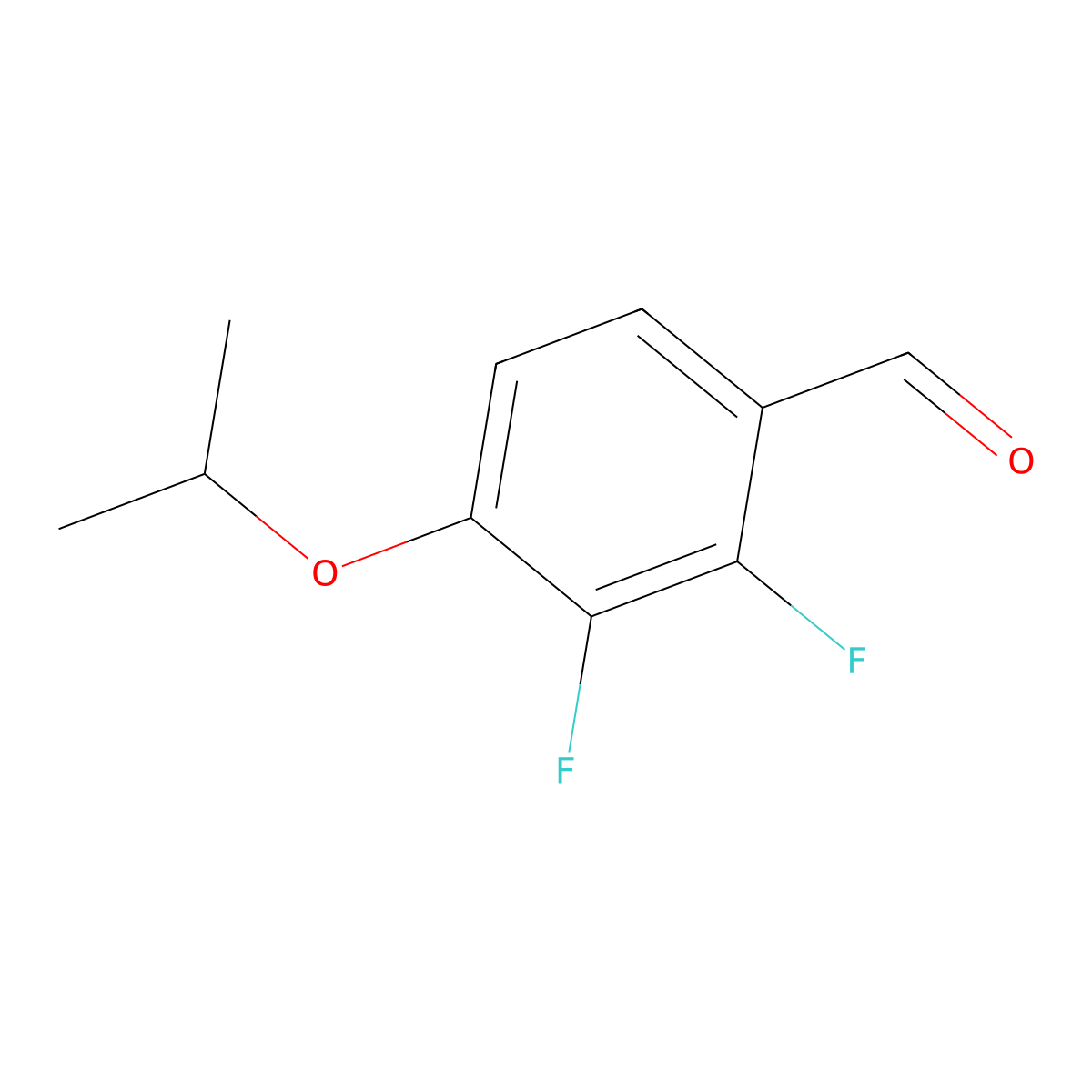 2,3-Difluoro-4-isopropoxybenzaldehyde molecular structure, CAS 2404734-10-5