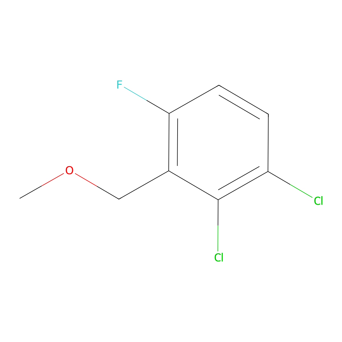 1,2-Dichloro-4-fluoro-3-(methoxymethyl)benzene molecular structure, CAS 2404734-11-6