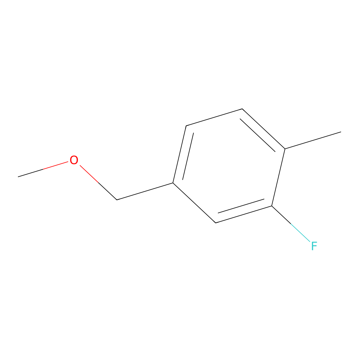 2-Fluoro-4-(methoxymethyl)-1-methylbenzene molecular structure, CAS 2404734-12-7