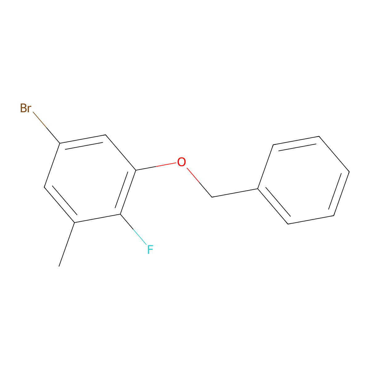 1-(Benzyloxy)-5-bromo-2-fluoro-3-methylbenzene molecular structure, CAS 2404734-14-9
