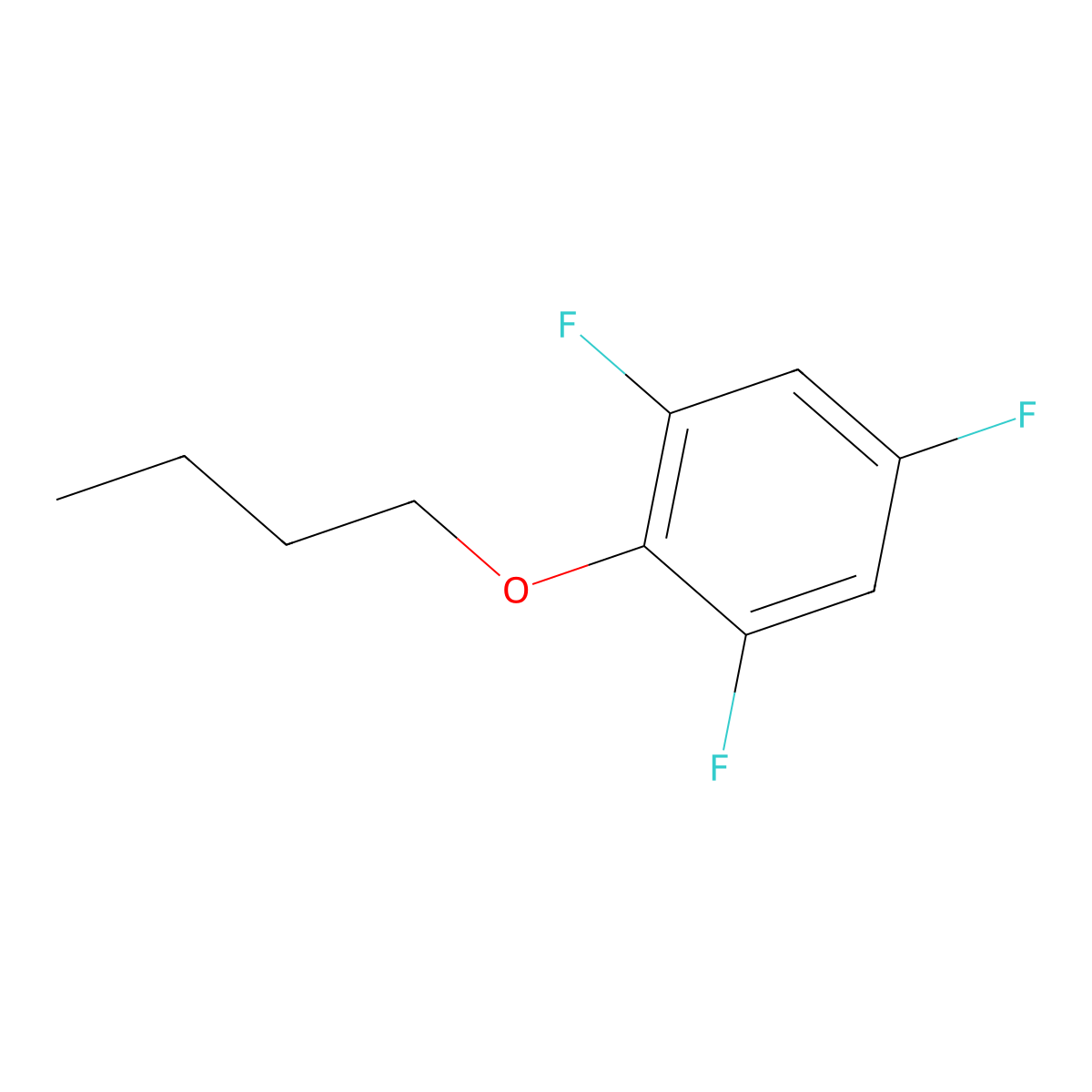 2-Butoxy-1,3,5-trifluorobenzene molecular structure, CAS 2404734-26-3