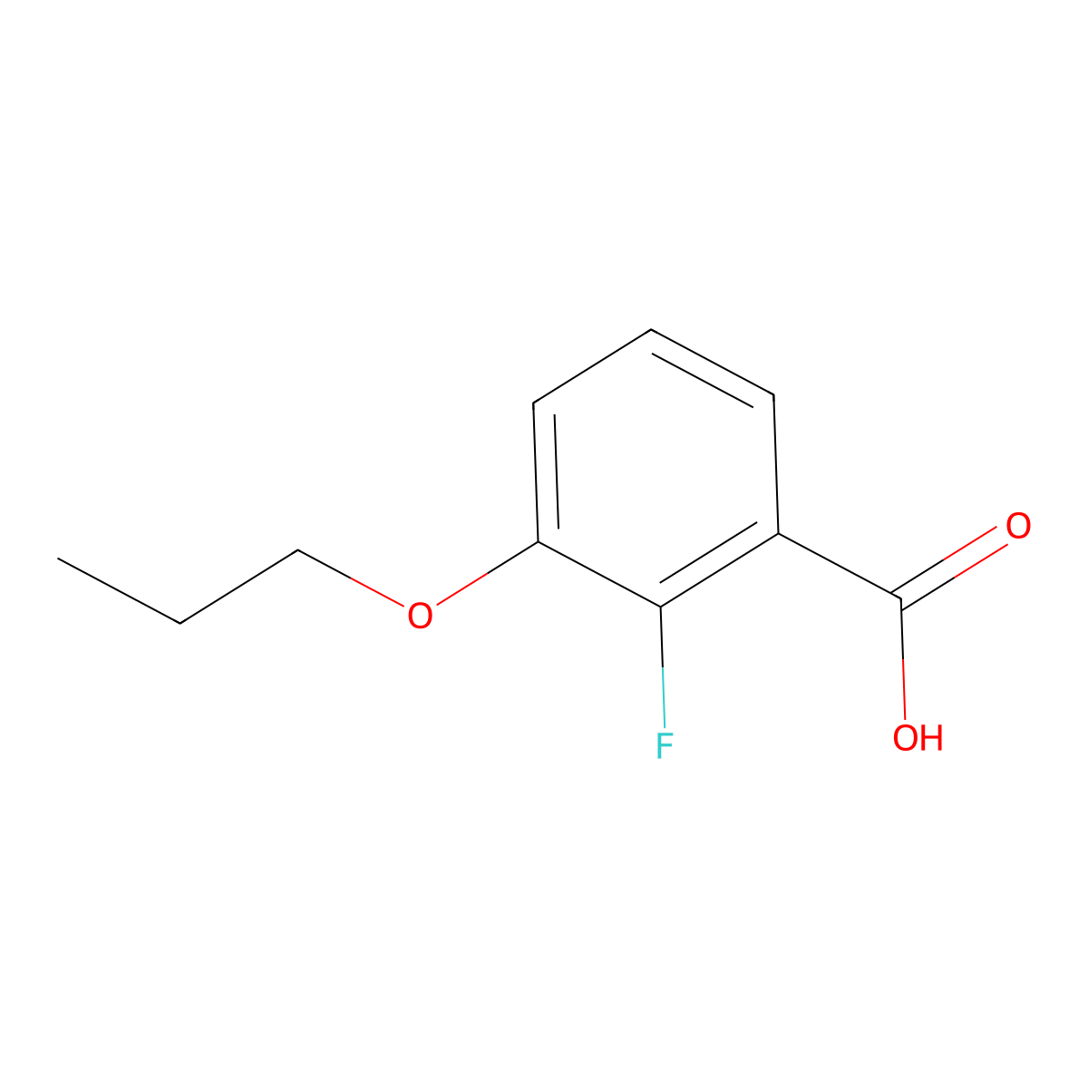 2-Fluoro-3-propoxybenzoic acid molecular structure, CAS 2404734-28-5