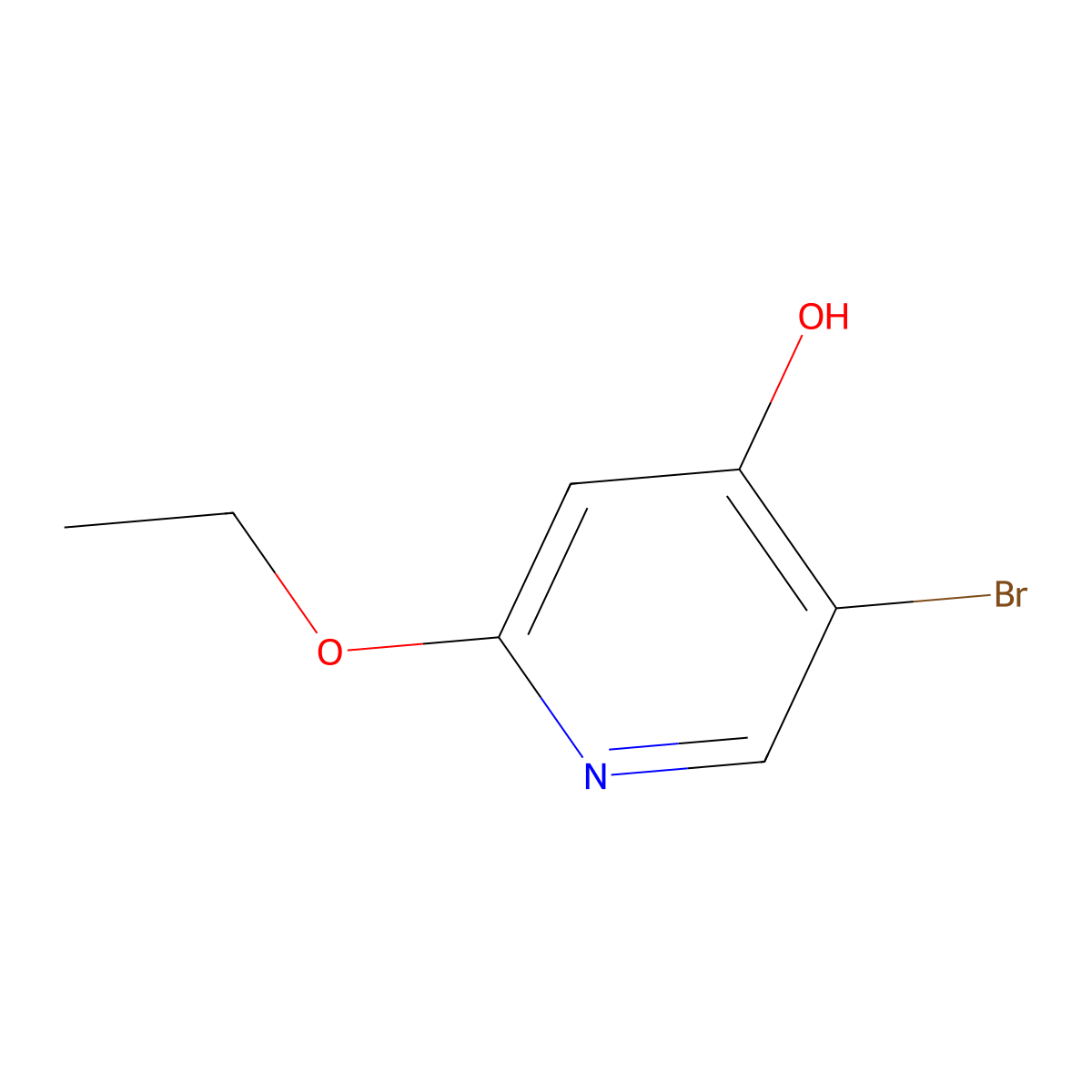 5-Bromo-2-ethoxypyridin-4-ol molecular structure, CAS 2404734-32-1