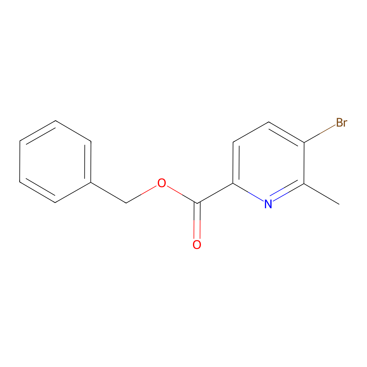 Benzyl 5-bromo-6-methylpicolinate molecular structure, CAS 2404734-33-2