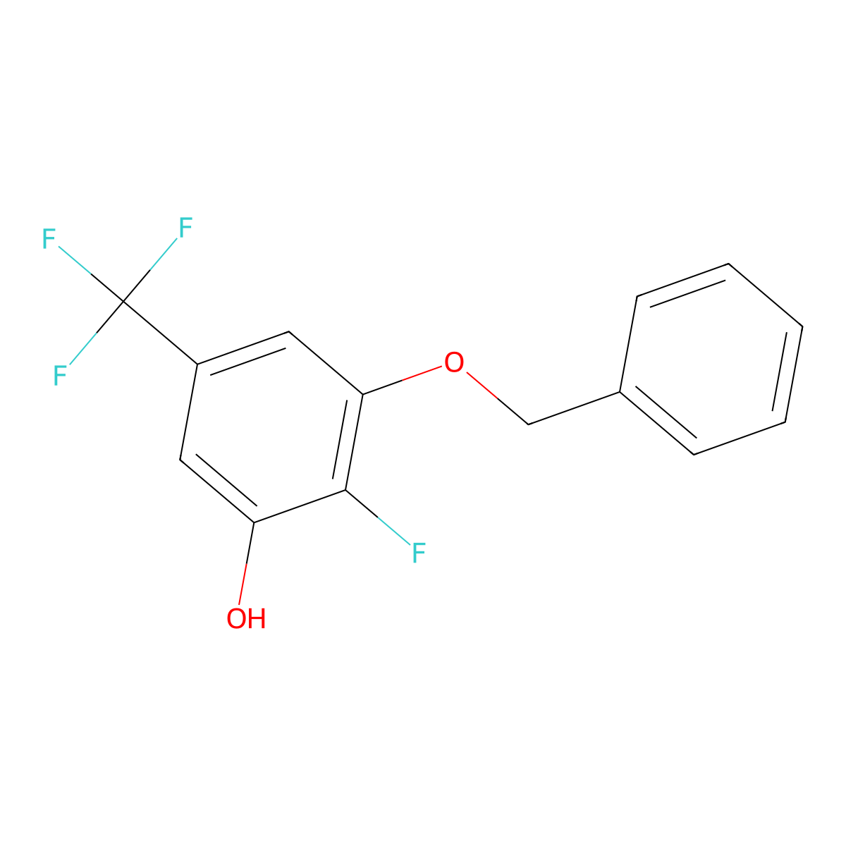 3-(Benzyloxy)-2-fluoro-5-(trifluoromethyl)phenol molecular structure, CAS 2404734-42-3