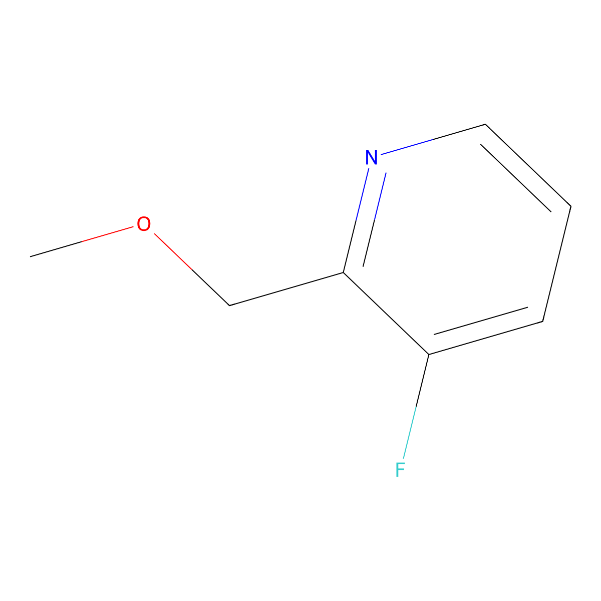 3-Fluoro-2-(methoxymethyl)pyridine molecular structure, CAS 2404734-45-6