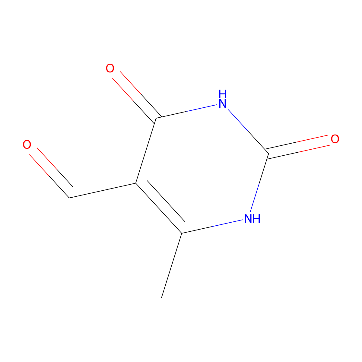6-Methyl-2,4-dioxo-1,2,3,4-tetrahydropyrimidine-5-carbaldehyde molecular structure, CAS 24048-74-6
